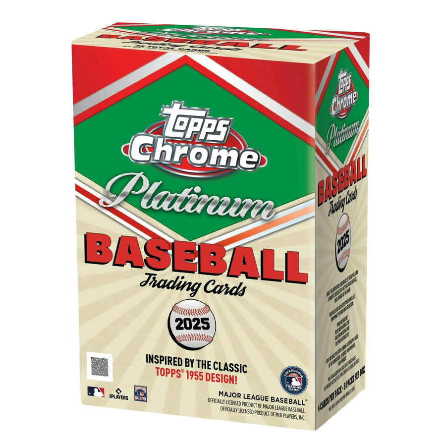 DRAFT - 2025 Topps Chrome Platinum '55 Baseball Blaster Box (Presell) $44.95 Add to Cart