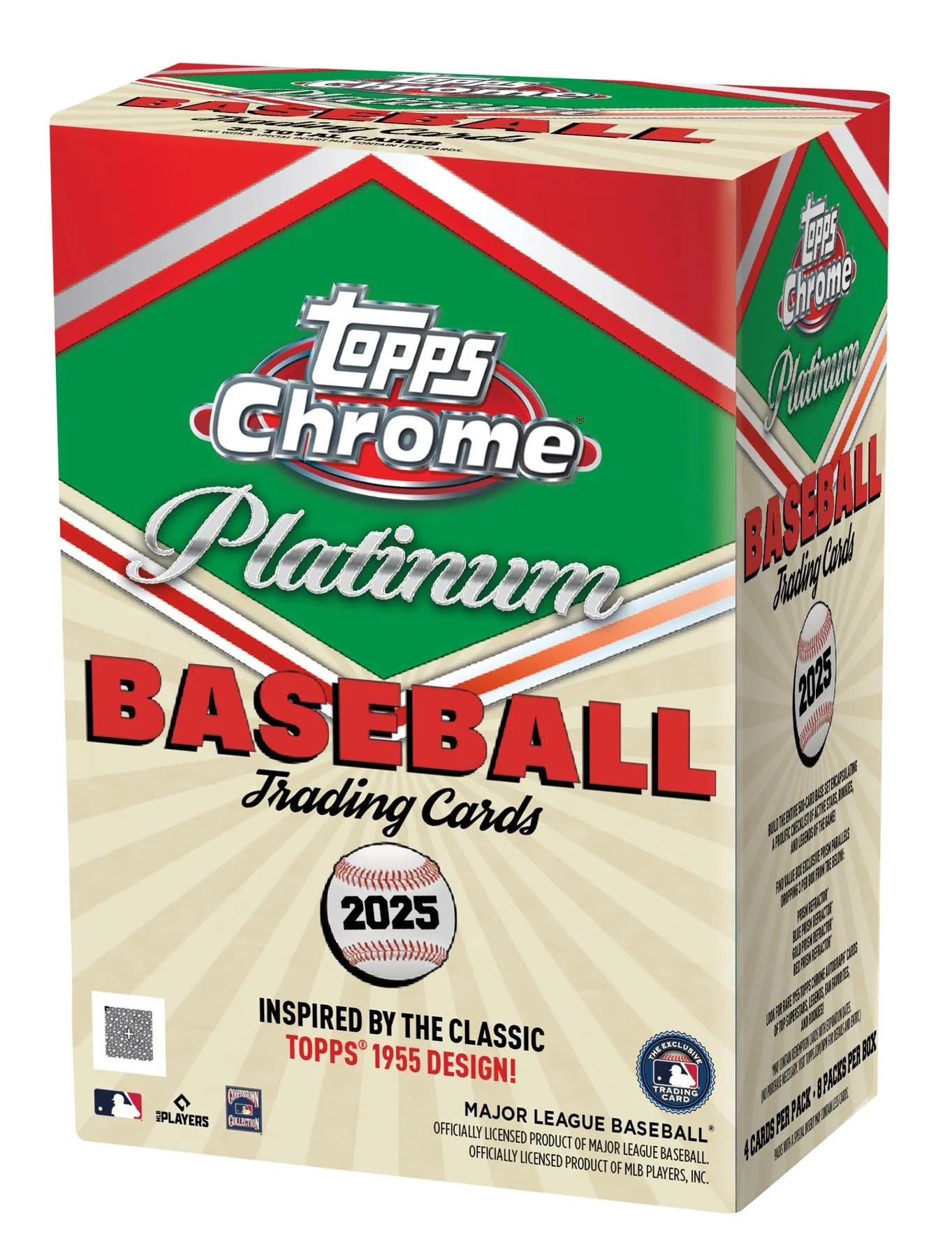 DRAFT - 2025 Topps Chrome Platinum '55 Baseball Blaster Box (Presell) $44.95 Add to Cart
