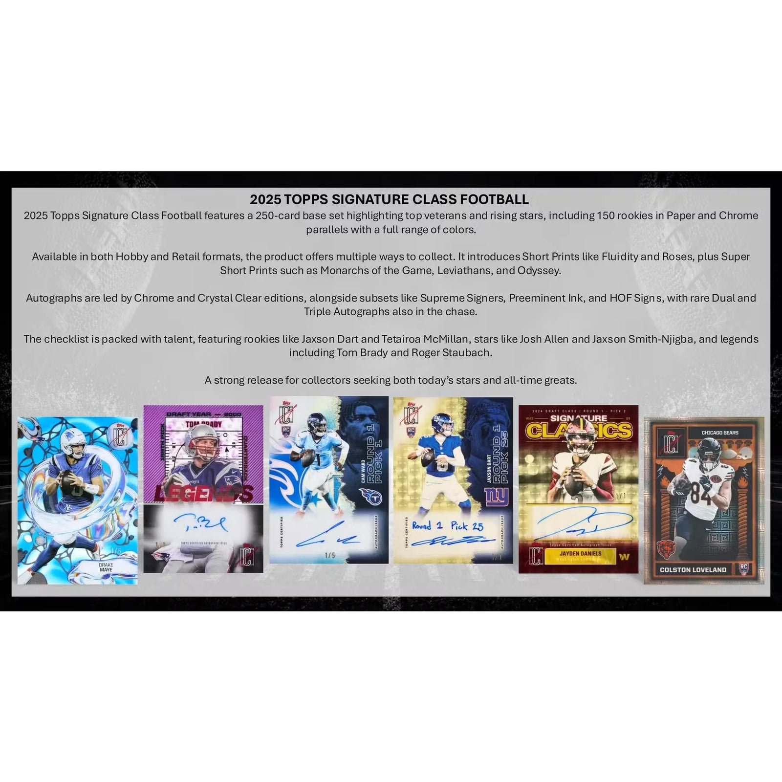 DRAFT - 2025 Topps Signature Class Football Mega 20-Box Case | Presell