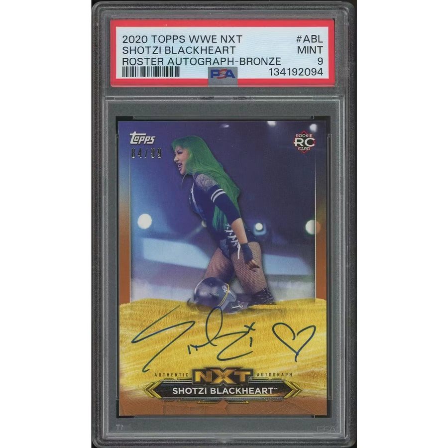 Shotzi Blackheart Signed 2020 Topps WWE NXT #84 Card | PSA 9 Mint