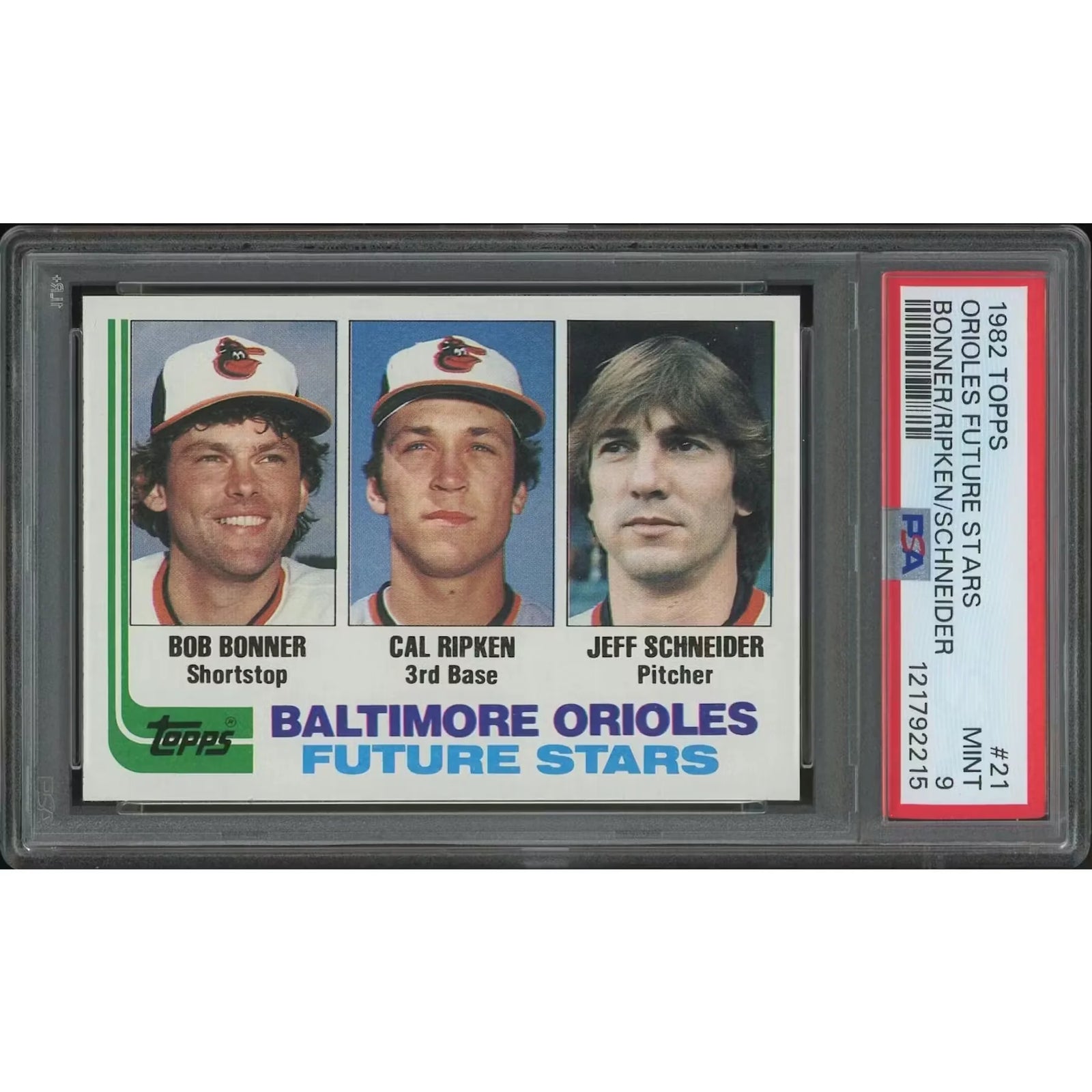 Cal Ripken Jr. 1982 Topps Baseball #21 Rookie Card | PSA 9 MINT