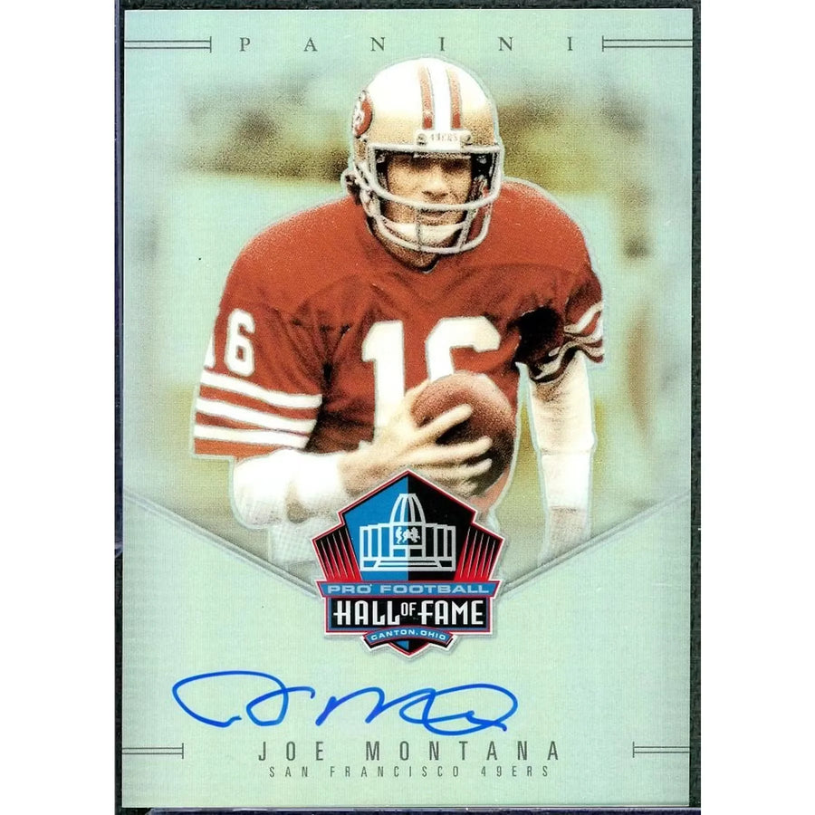 Joe Montana Signed Hall of Fame Card | 2025 Panini National Treasures Auto/50
