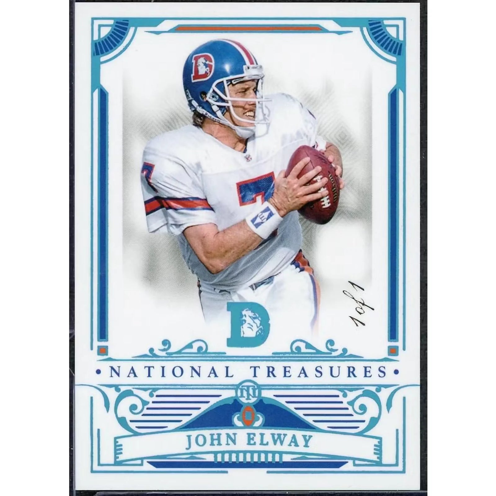 John Elway Signed 2025 Panini National Treasures Card | 1/1