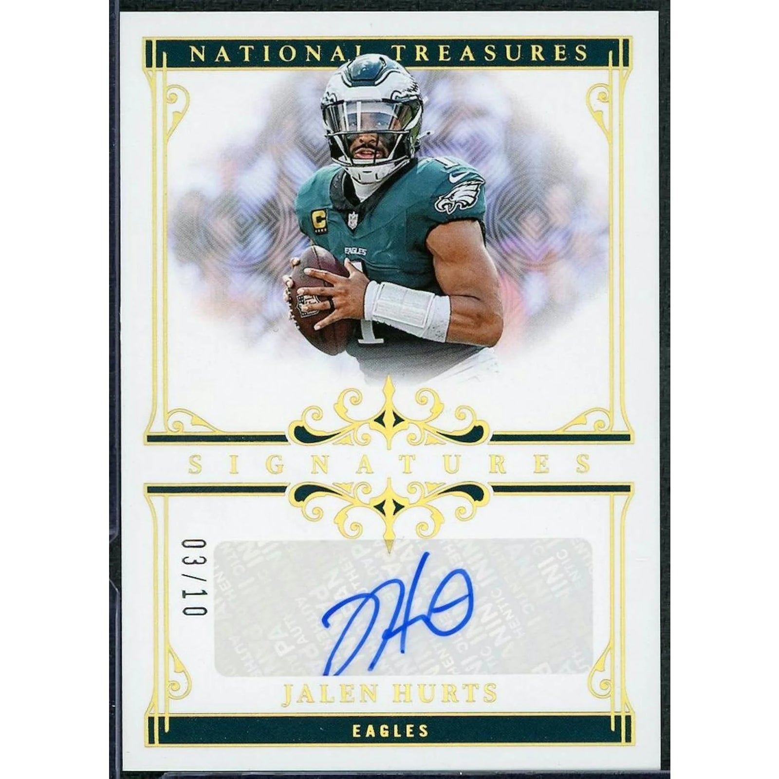 Jalen Hurts Signed 2025 Panini National Treasures Card | Auto/10