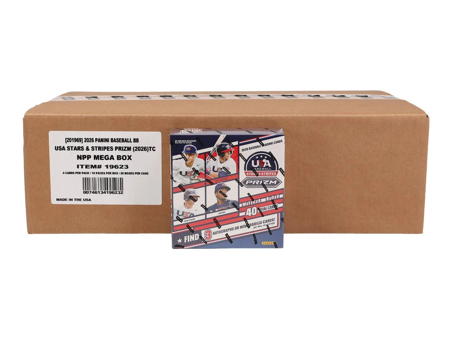 DRAFT - 2026 Panini USA Stars & Stripes Prizm Baseball Mega 20-Box Case $999.95 $979.95 Add to Cart