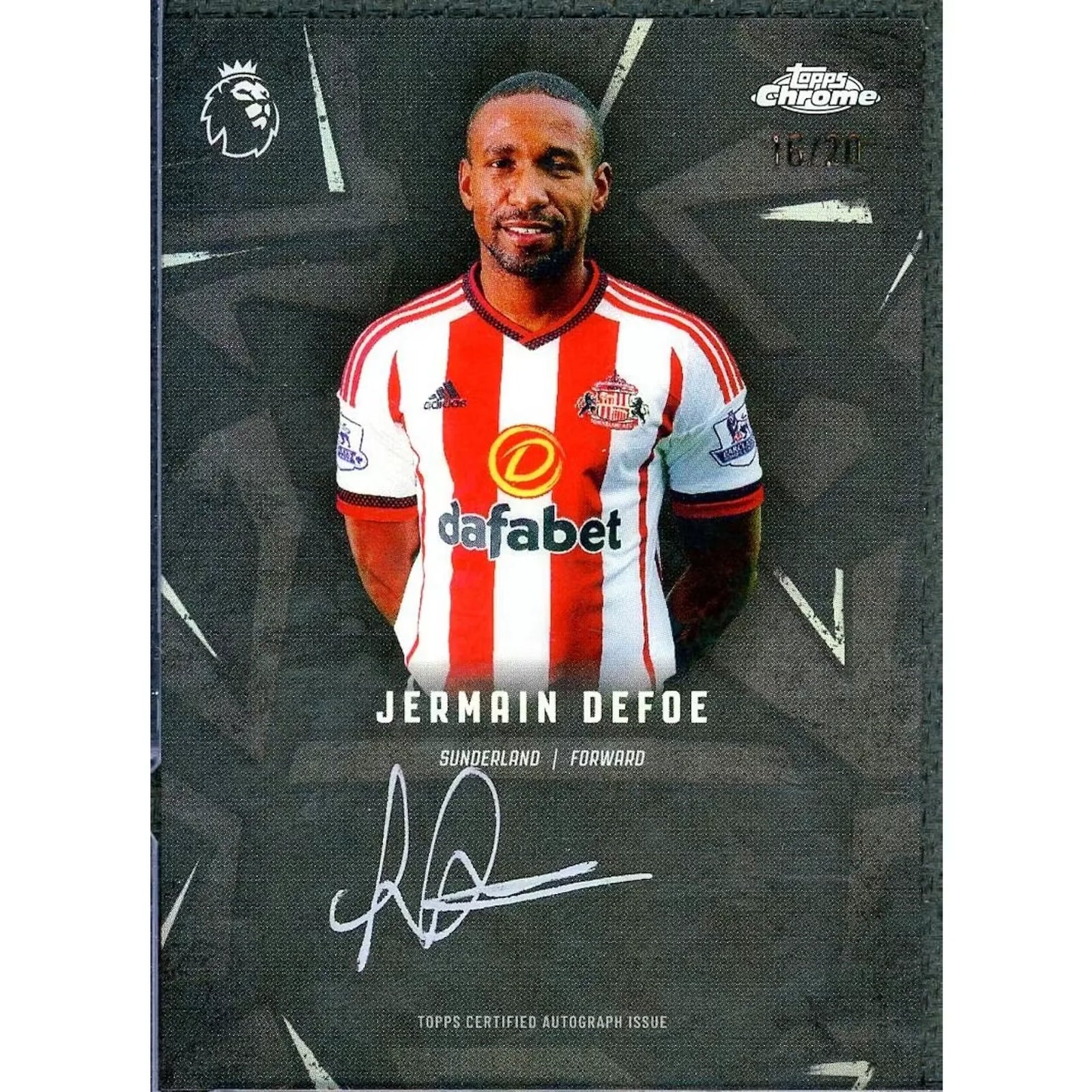 Jermain Defoe Signed 2026 Topps Chrome Zero Hours Card | Auto/20