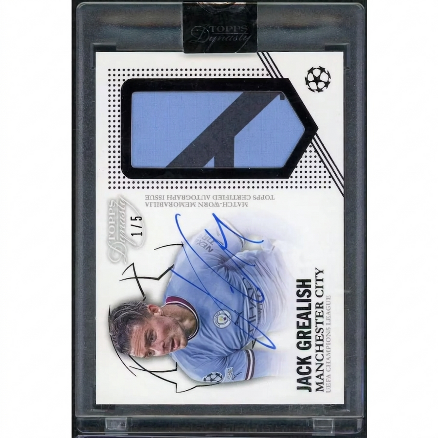Jack Grealish Signed Patch Card | 2022-23 Topps Dynasty/5