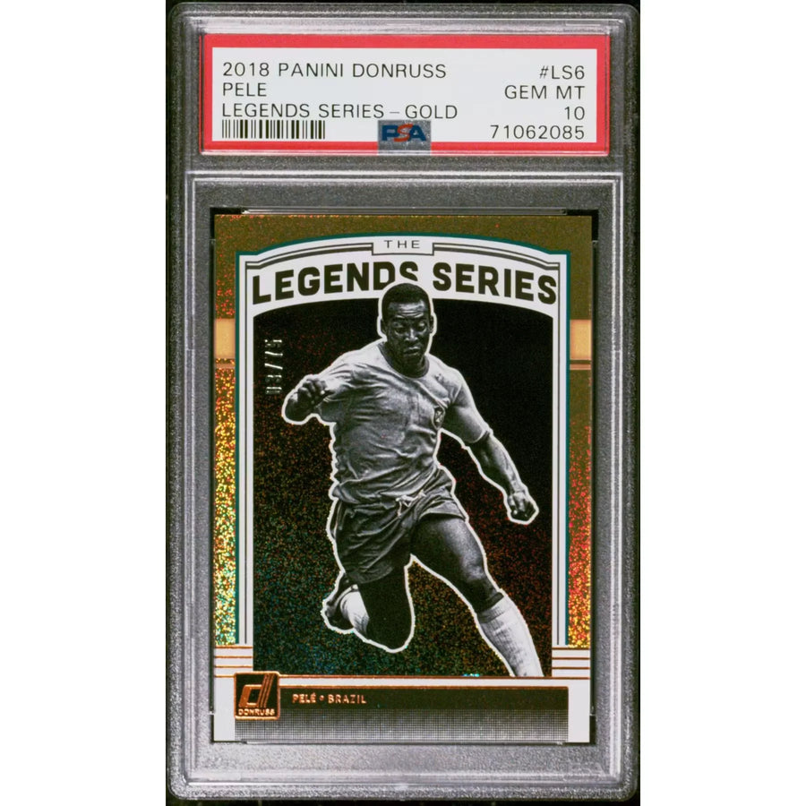 Pele 2018 Panini Donruss Legends Series Gold Card #LS-6 | PSA 10
