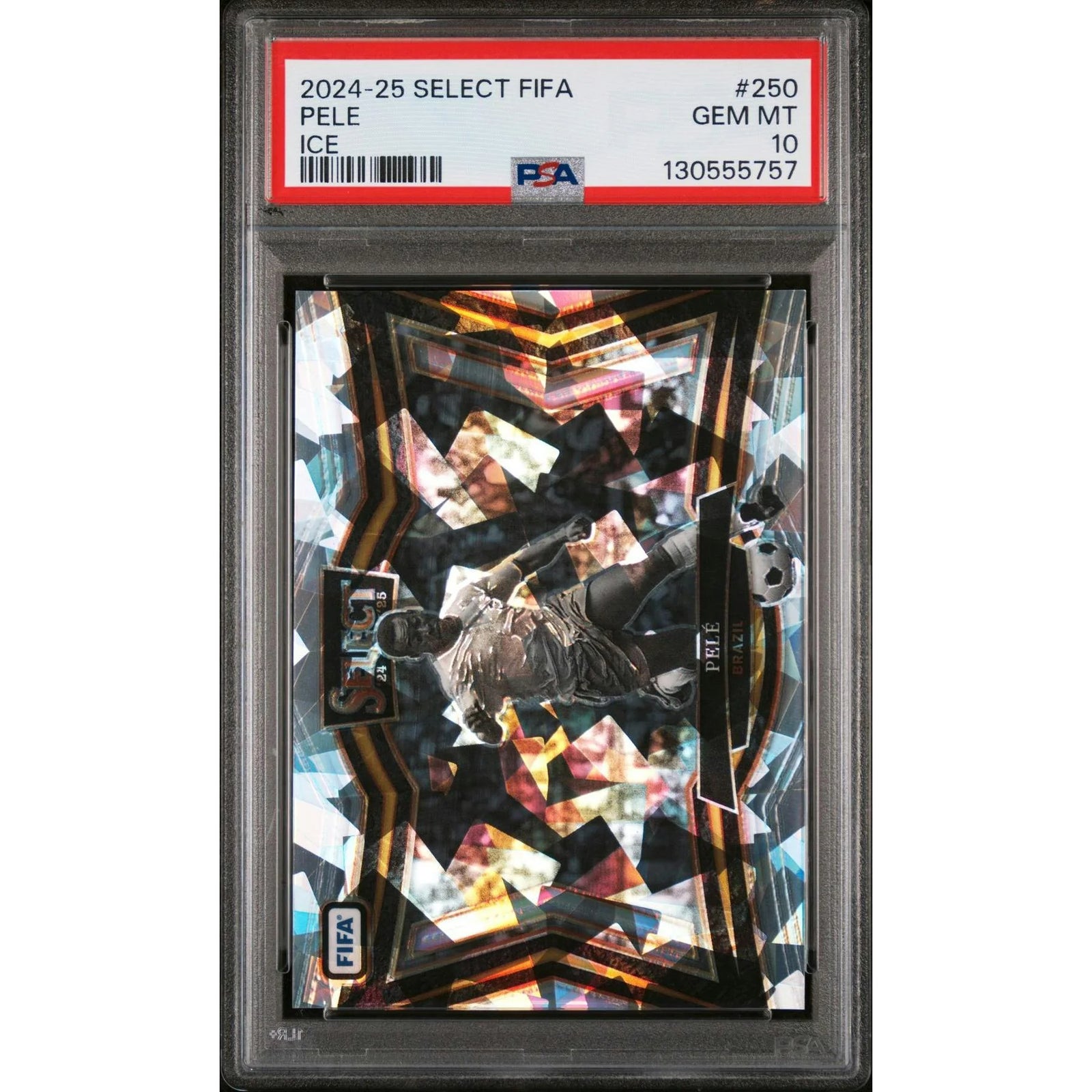 Pele 2024-25 Panini Select FIFA Ice #250 | PSA 10
