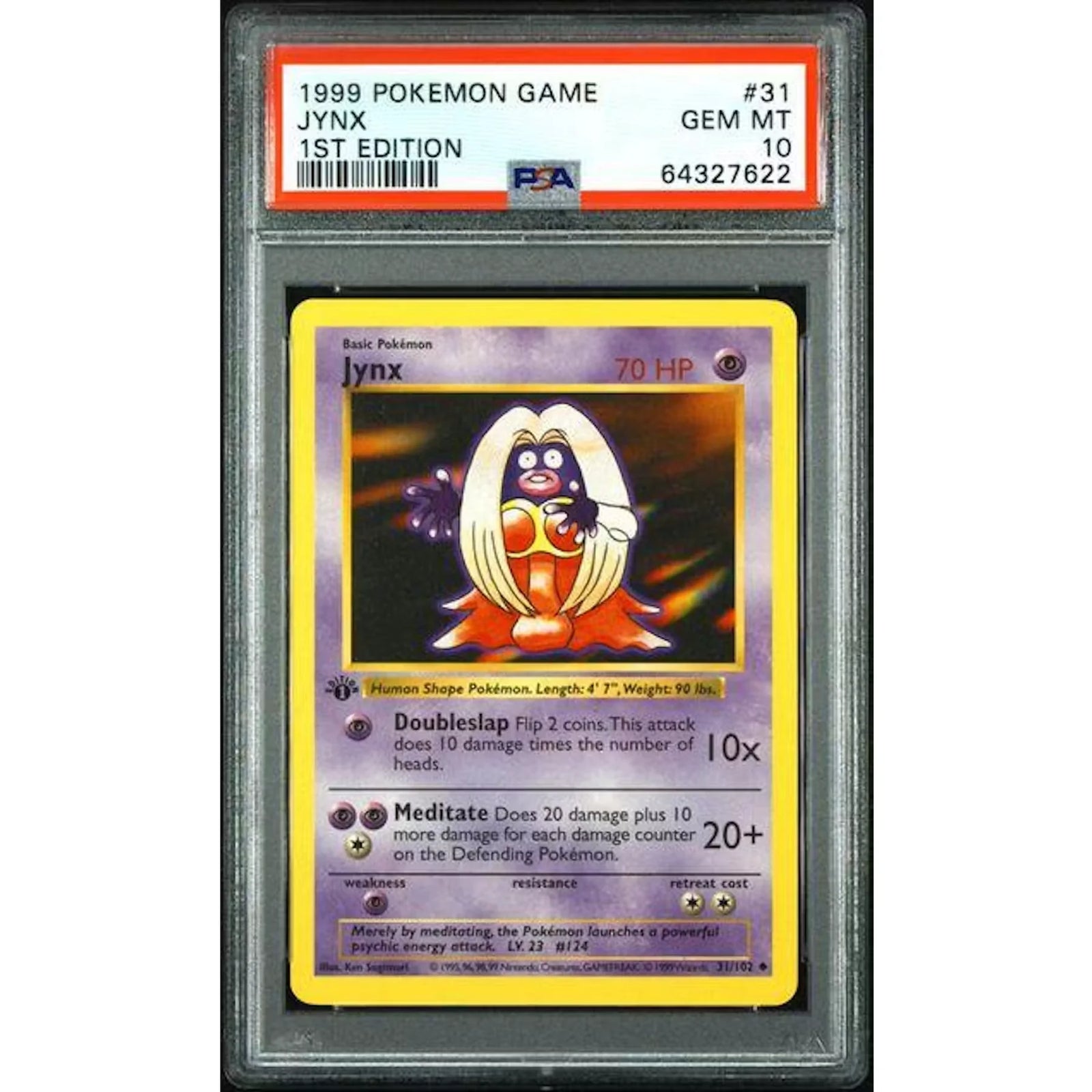 1999 Pokemon Jynx 1st Edition #31 | PSA 10 Gem Mint