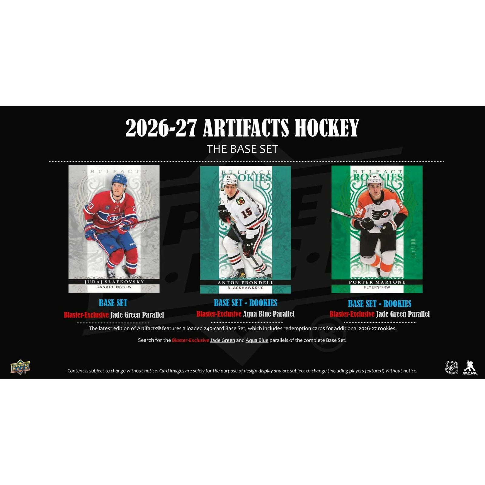 DRAFT - Presell 2026/27 Upper Deck Artifacts Hockey Blaster Box (Presell) Releases Sep. 23rd, 2026