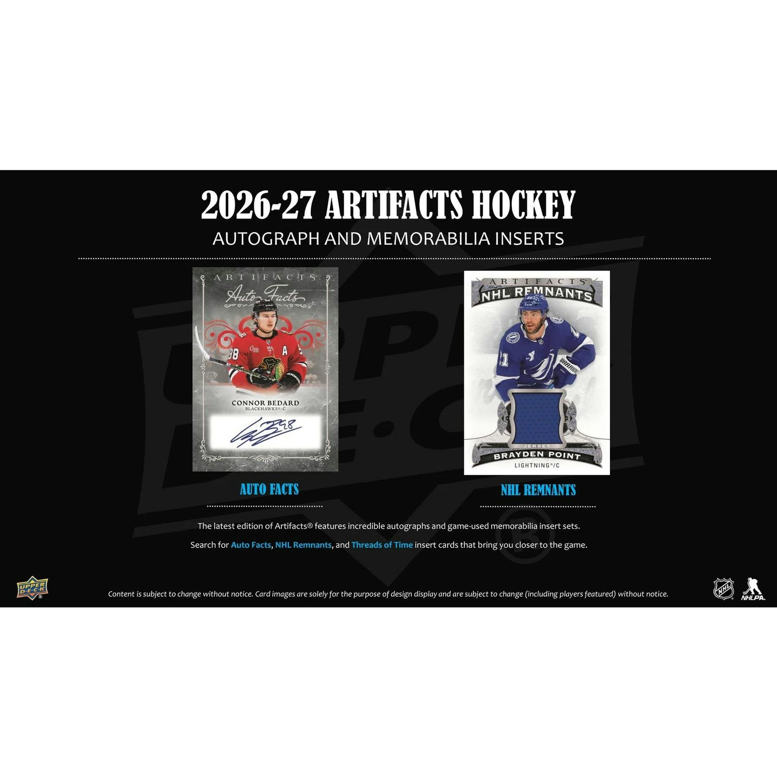 DRAFT - Presell 2026/27 Upper Deck Artifacts Hockey Blaster Box (Presell) Releases Sep. 23rd, 2026