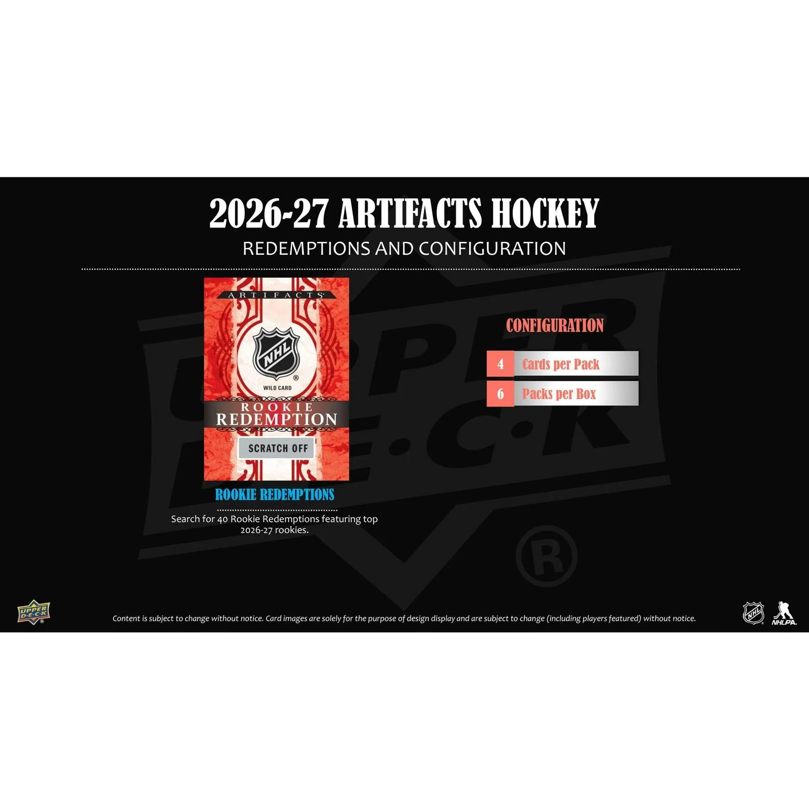 DRAFT - Presell 2026/27 Upper Deck Artifacts Hockey Blaster 20-Box Case (Presell) Releases Sep. 23rd, 2026