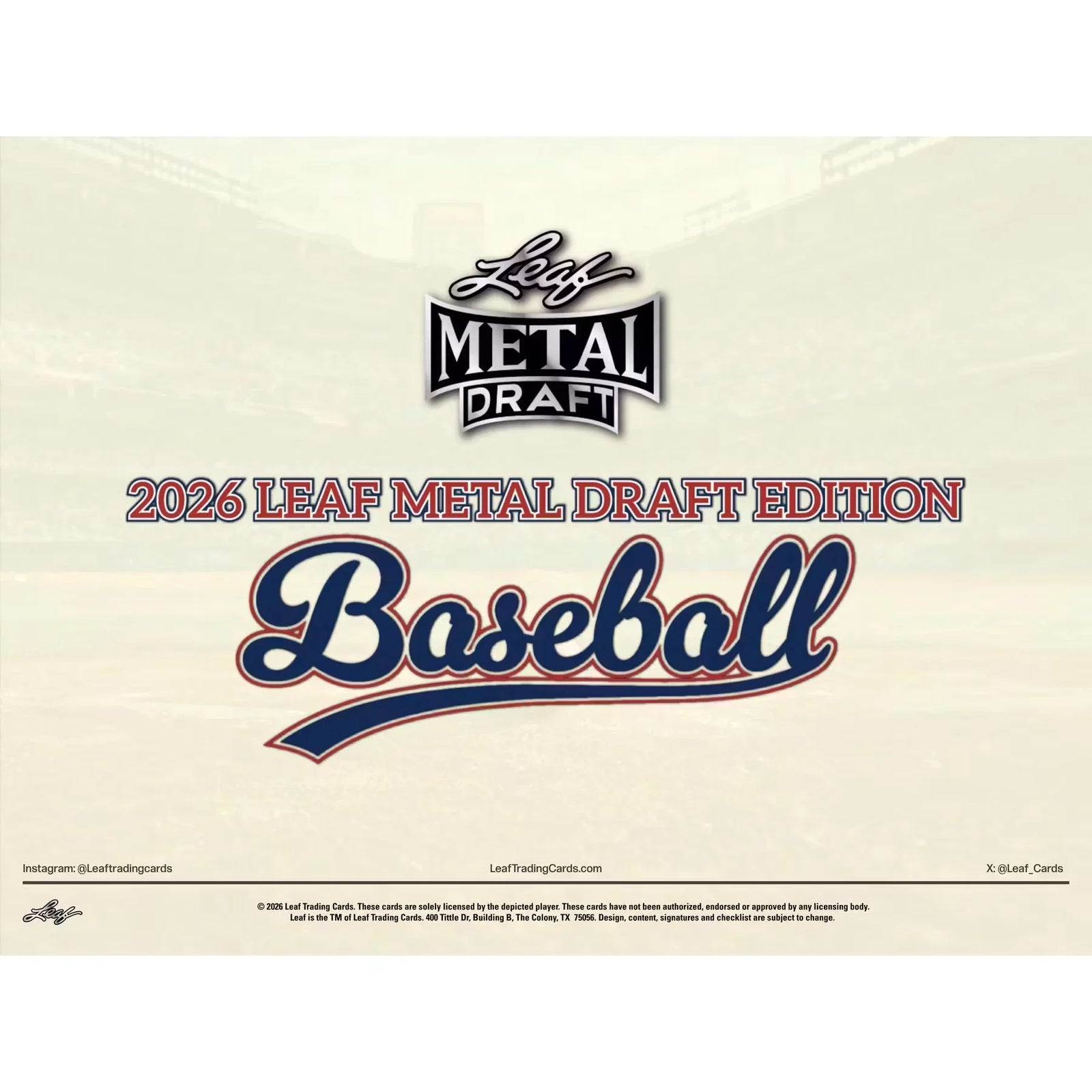 2026 Leaf Metal Draft Baseball Mega Box | Presell (Ships Sealed Only)