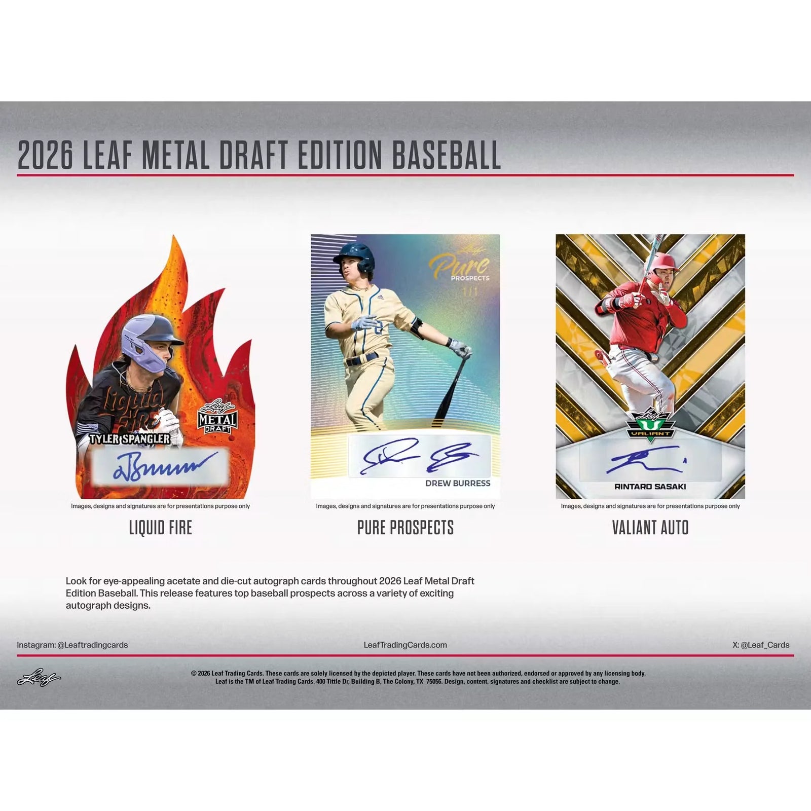 2026 Leaf Metal Draft Baseball Mega 8-Box Case | Presell (Ships Sealed Only)