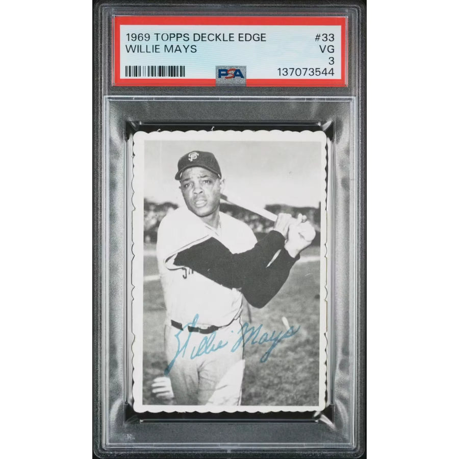 Willie Mays 1969 Topps Deckle Edge #33 Card | PSA 3