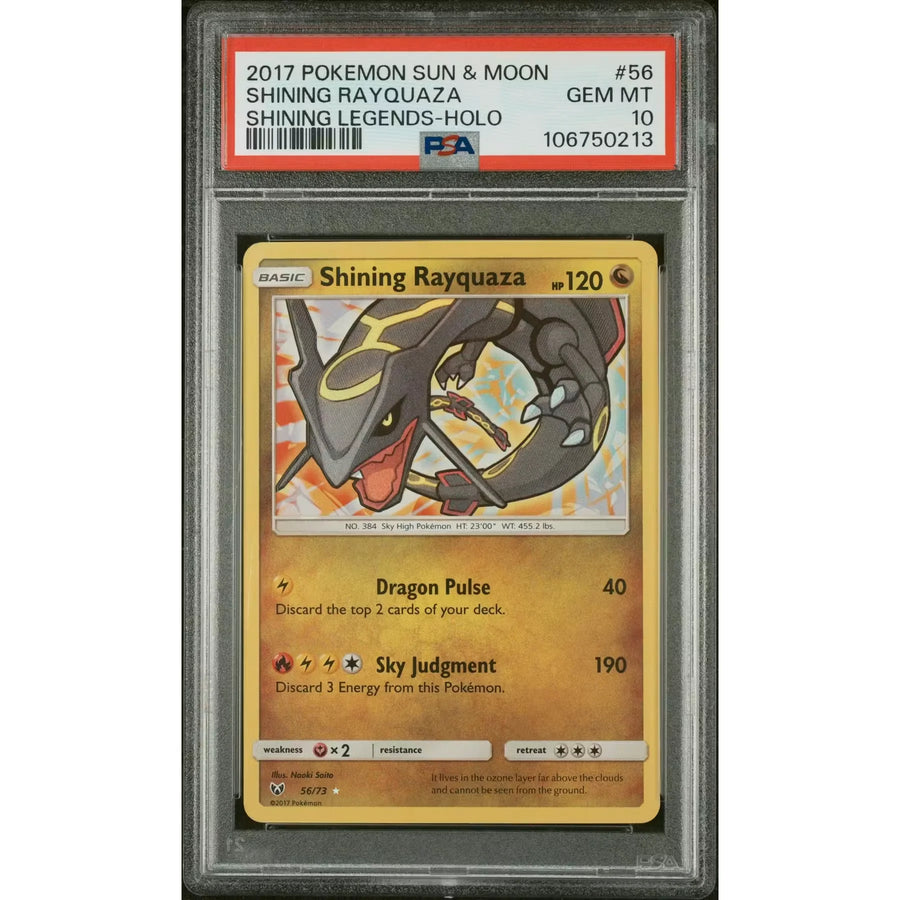 Shining Rayquaza Holo 56/73 | 2017 Pokemon Shining Legends PSA 10