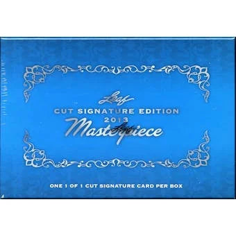 DRAFT - 2013 Leaf Cut Signature Edition Masterpiece Hobby Box