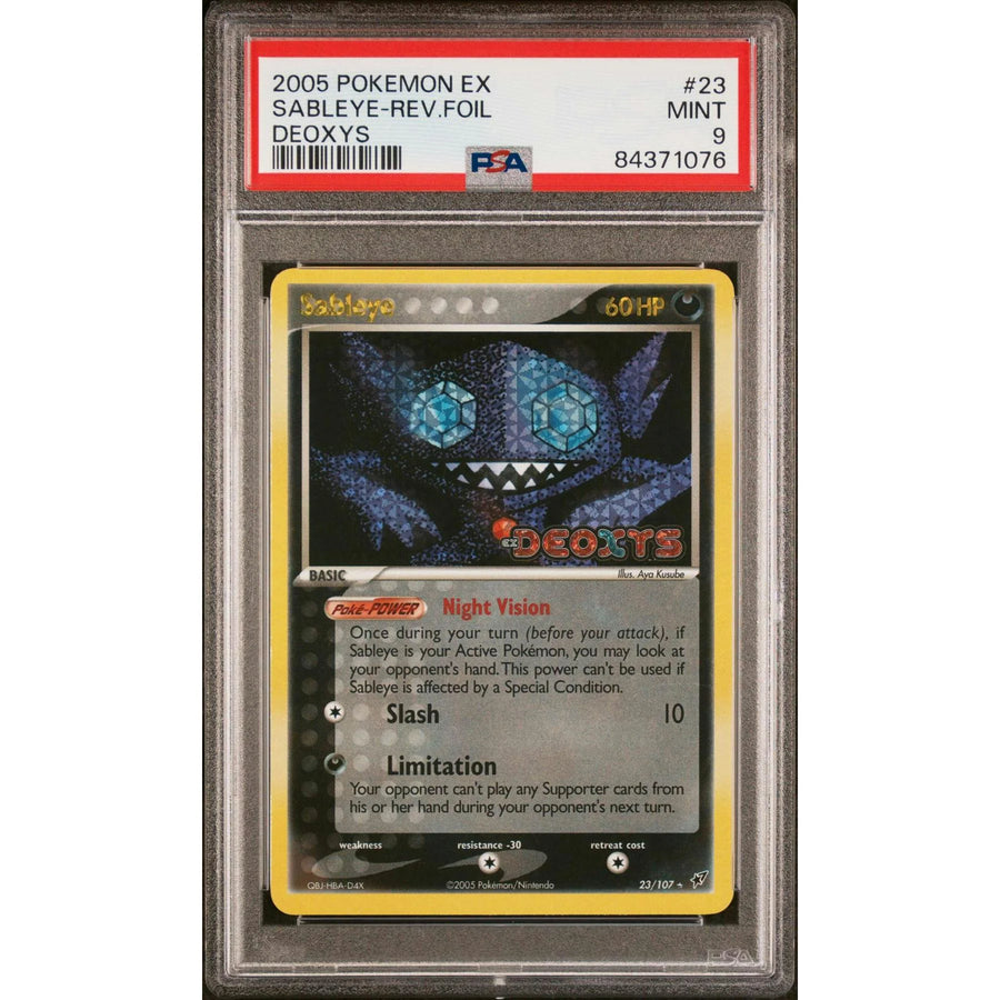 2005 Pokemon EX Deoxys Sableye Reverse Foil 23/107 | PSA 9