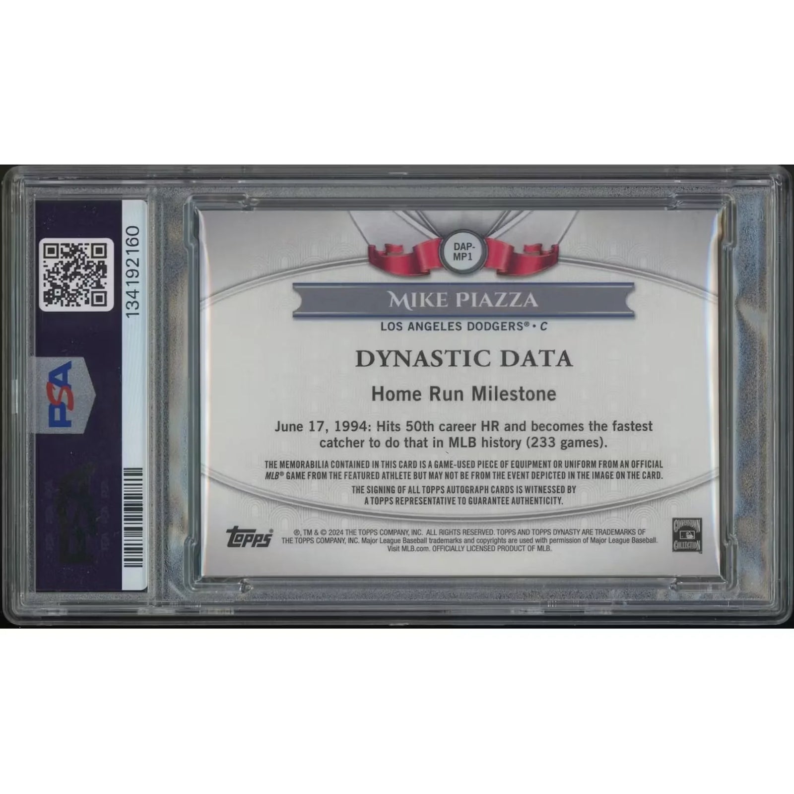 Mike Piazza Signed Patch Auto | 2024 Topps Dynasty #06/10
