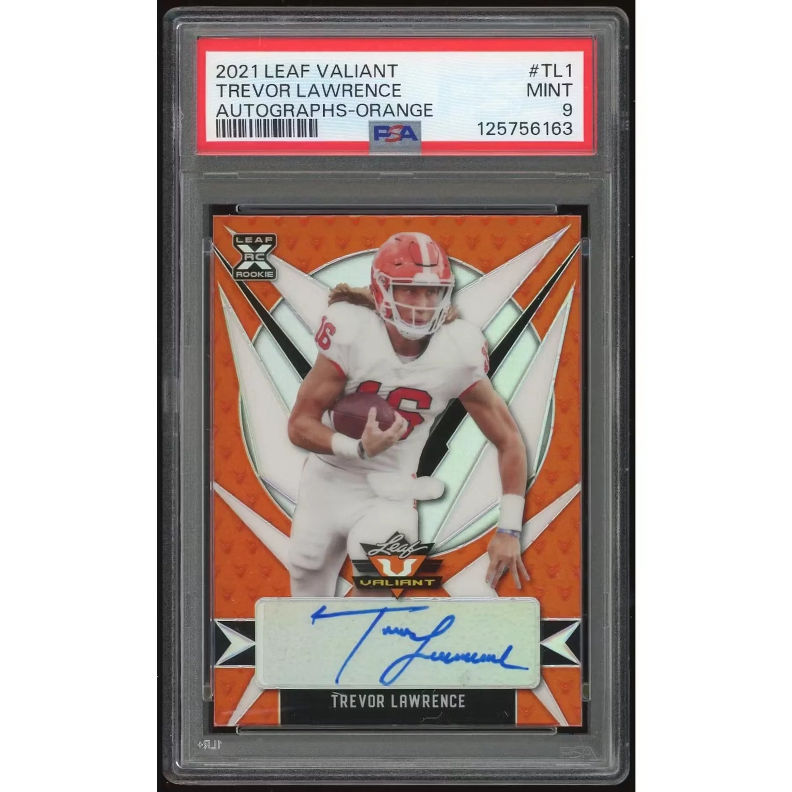 Trevor Lawrence Signed Rookie Card | 2021 Leaf Valiant Autographs PSA 9