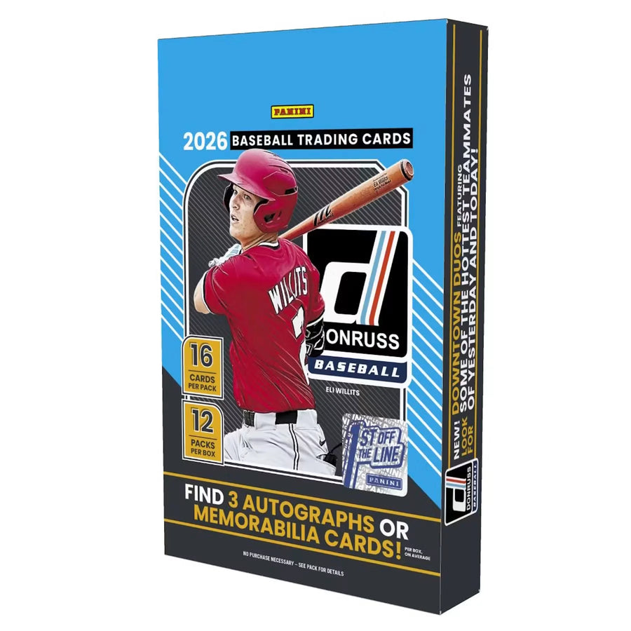 2026 Panini Donruss Baseball 1st Off The Line FOTL Hobby Box (Ships Sealed Only)