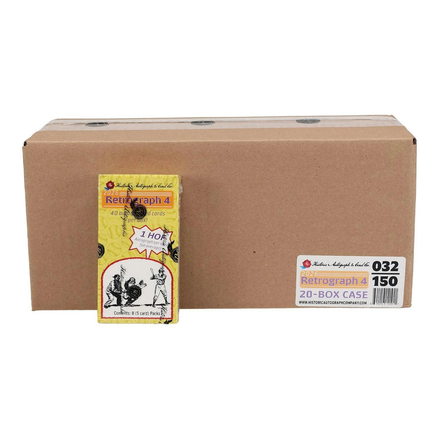 DRAFT - Presell 2026 Historic Autographs Retrograph 4 Baseball Hobby 20-Box Case (Presell) Releases May. 21st, 2026