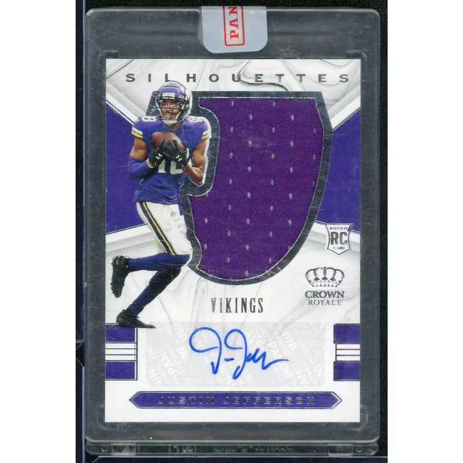 Justin Jefferson 2020 Panini Crown Royale Silhouettes Rookie Patch Auto |/99