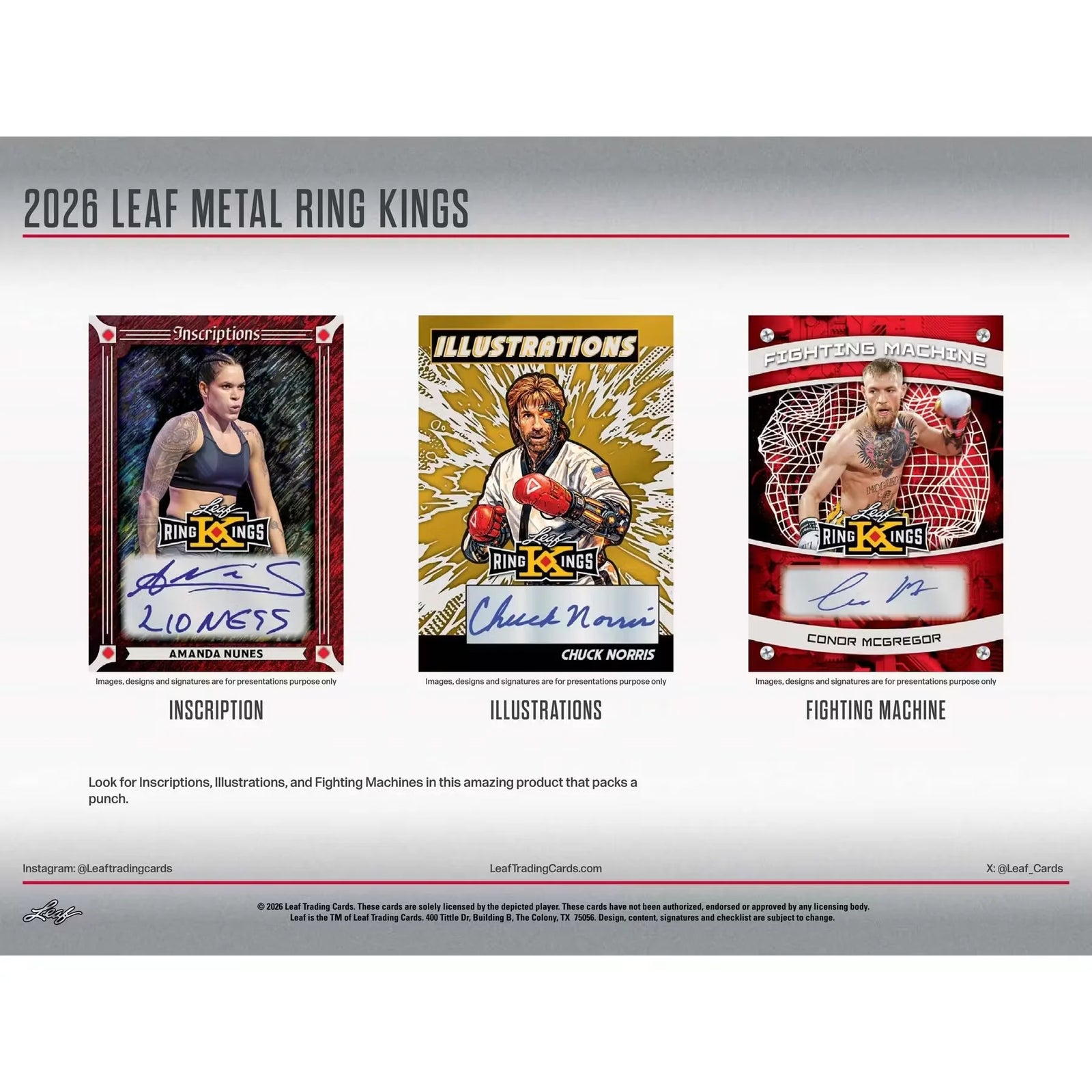 2026 Leaf Metal Ring Kings Boxing Hobby Box | Presell (Ships Sealed Only)