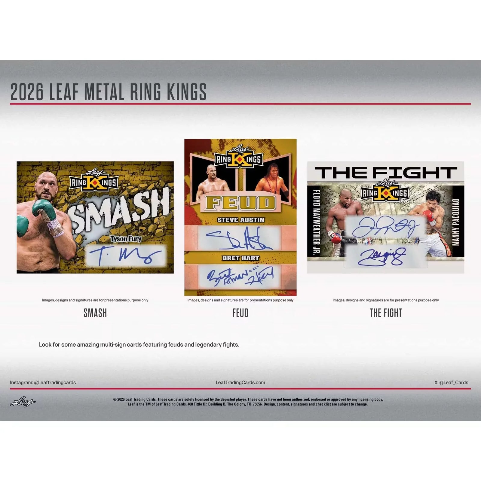 2026 Leaf Metal Ring Kings Boxing Hobby Box | Presell (Ships Sealed Only)