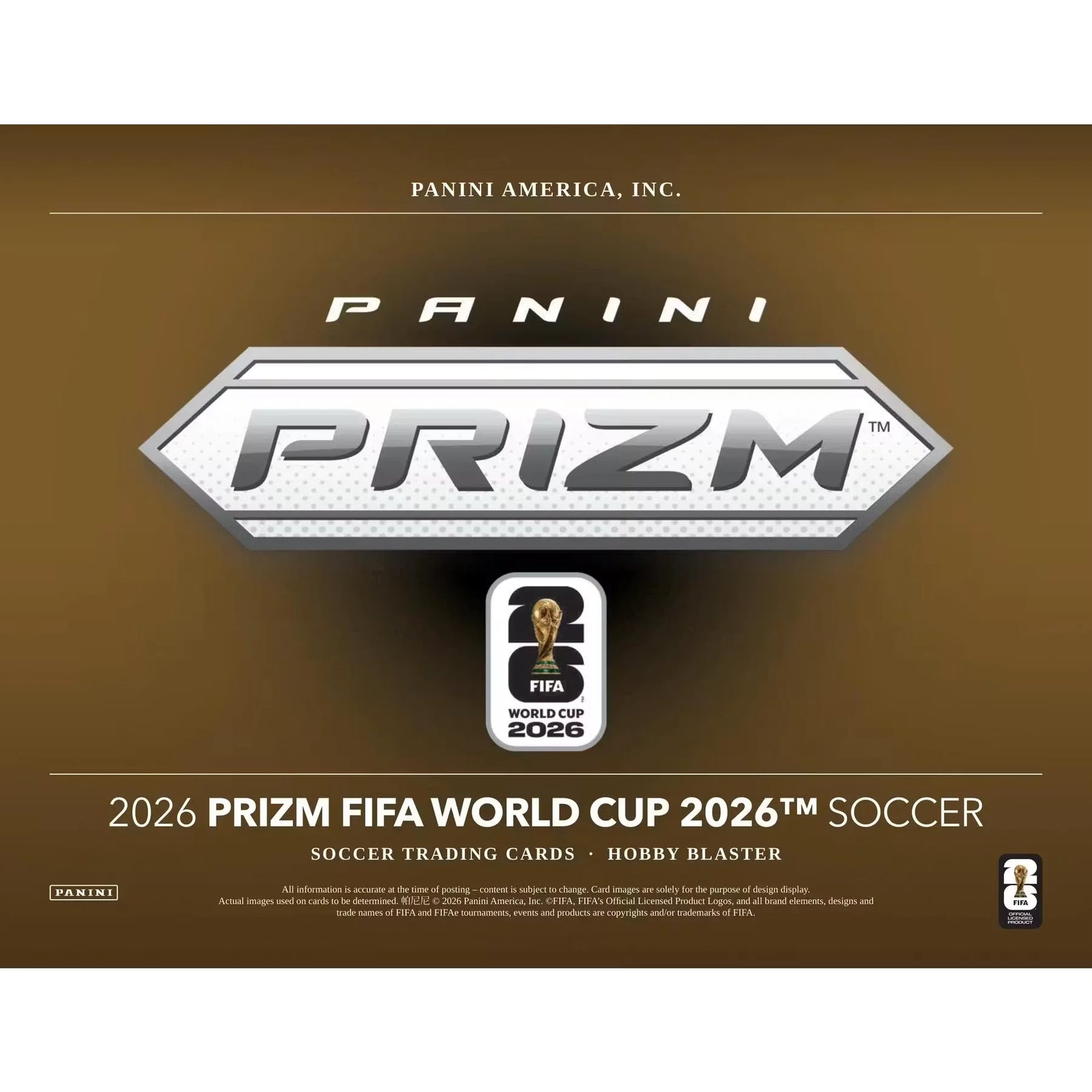 2026 Panini Prizm FIFA World Cup Soccer Blaster Hobby Box (Ships Sealed Only)