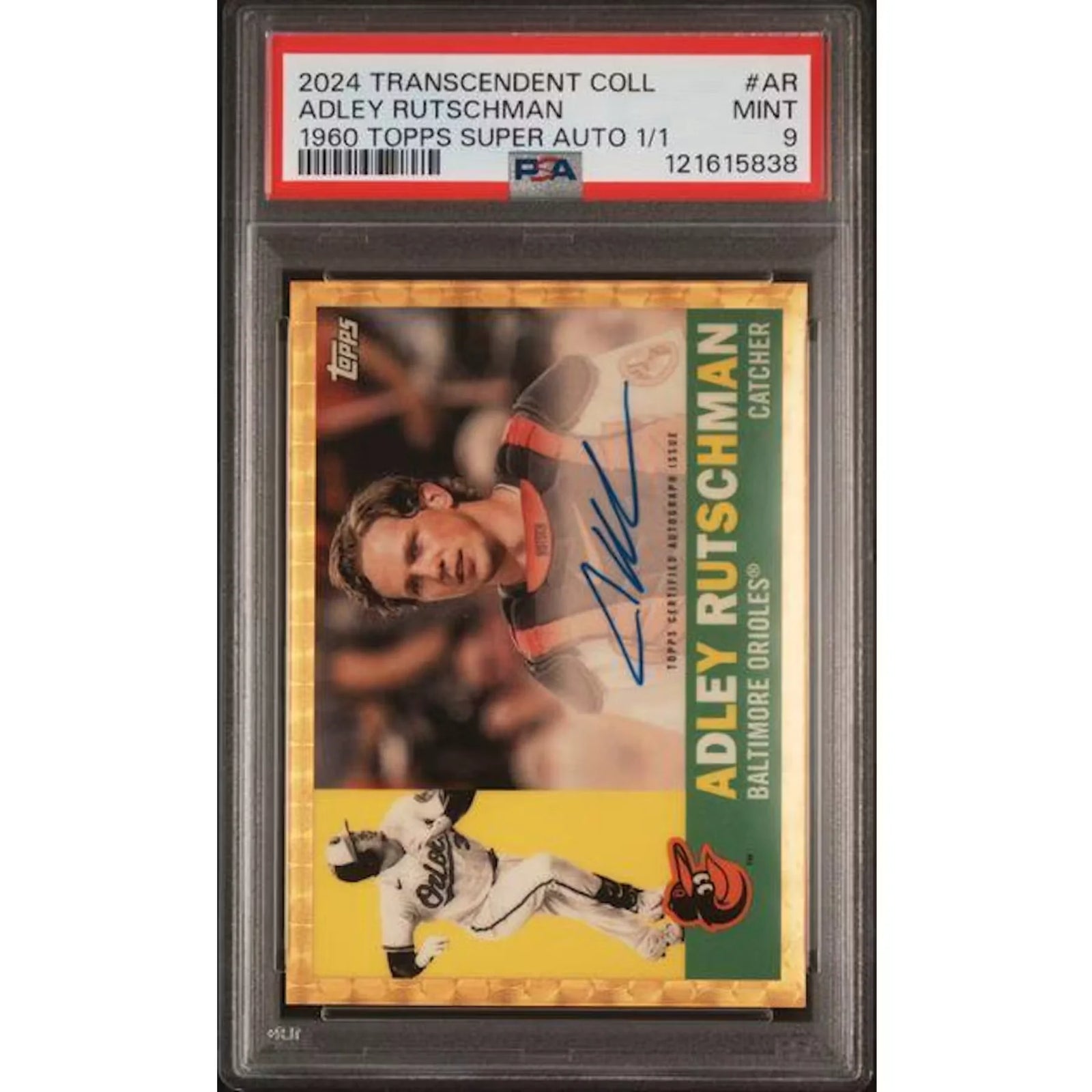 Adley Rutschman Signed 1960 Superfractor Card | 2024 Topps Transcendent 1/1