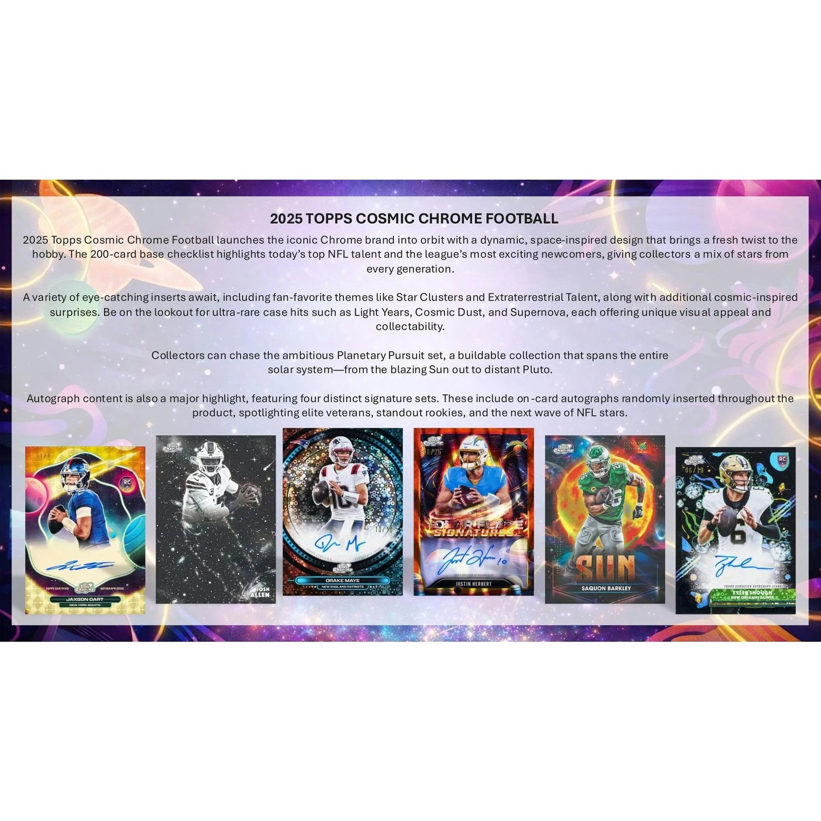 DRAFT - Presell 2025 Topps Cosmic Chrome Football Hobby 8-Box Case (Presell) Releases Jun. 19th, 2026