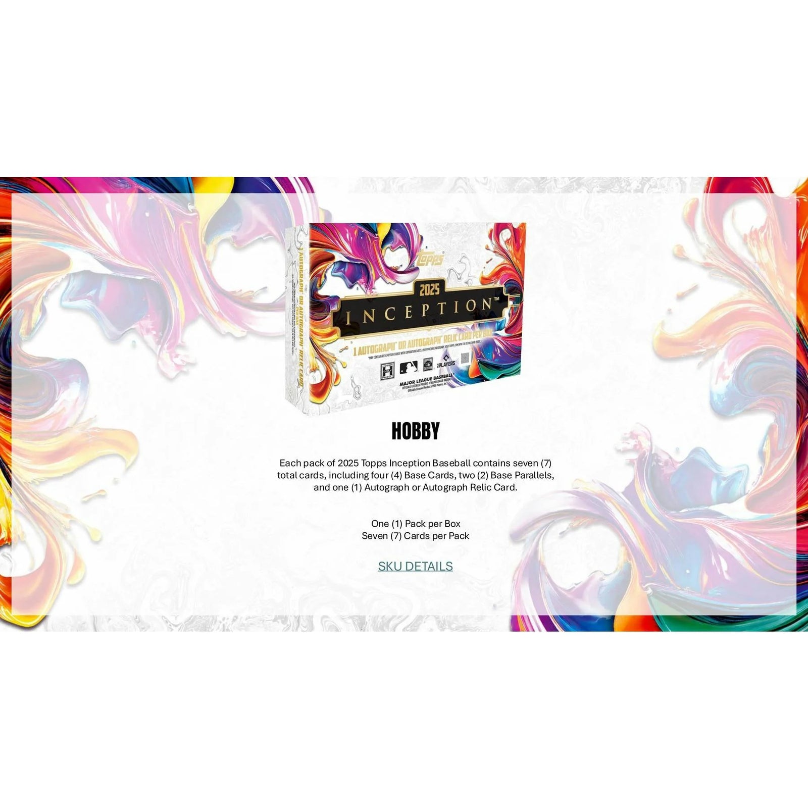 DRAFT - 2025 Topps Inception Baseball Hobby Box (Presell) $299.95 Add to Cart