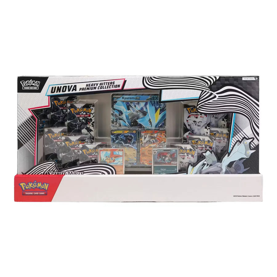 Pokemon TCG Scarlet & Violet Unova Heavy Hitters 7-Box Display | Black Bolt & White Flare (Ships Sealed Only)