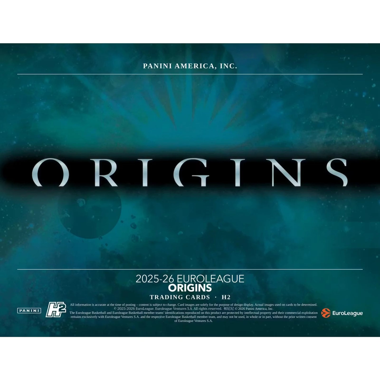 2025/26 Panini Origins EuroLeague Basketball H2 20-Box Case (Presell) (Ships Sealed Only) - D