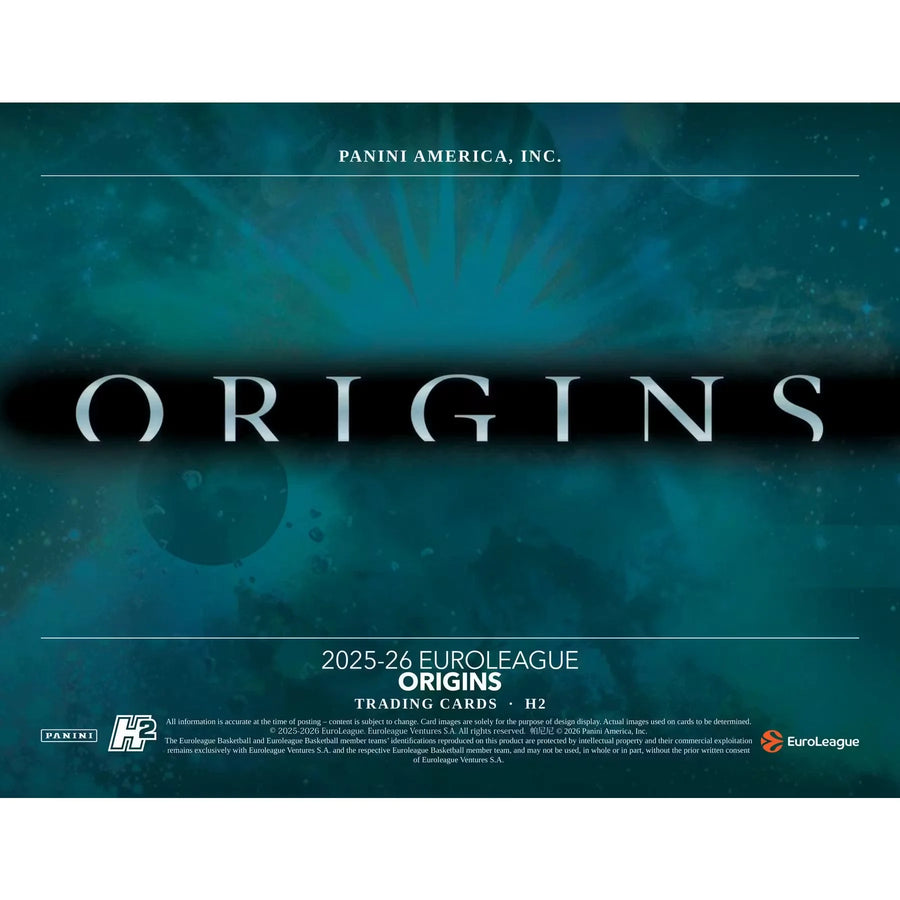 2025/26 Panini Origins EuroLeague Basketball H2 20-Box Case (Presell) (Ships Sealed Only) - D