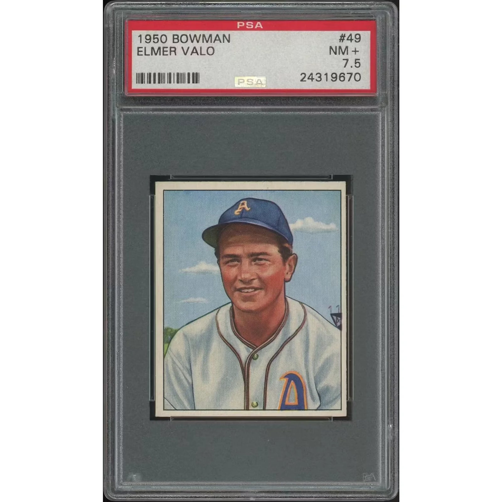 1950 Bowman Baseball #49 Elmer Valo | PAS 7.5 NM+