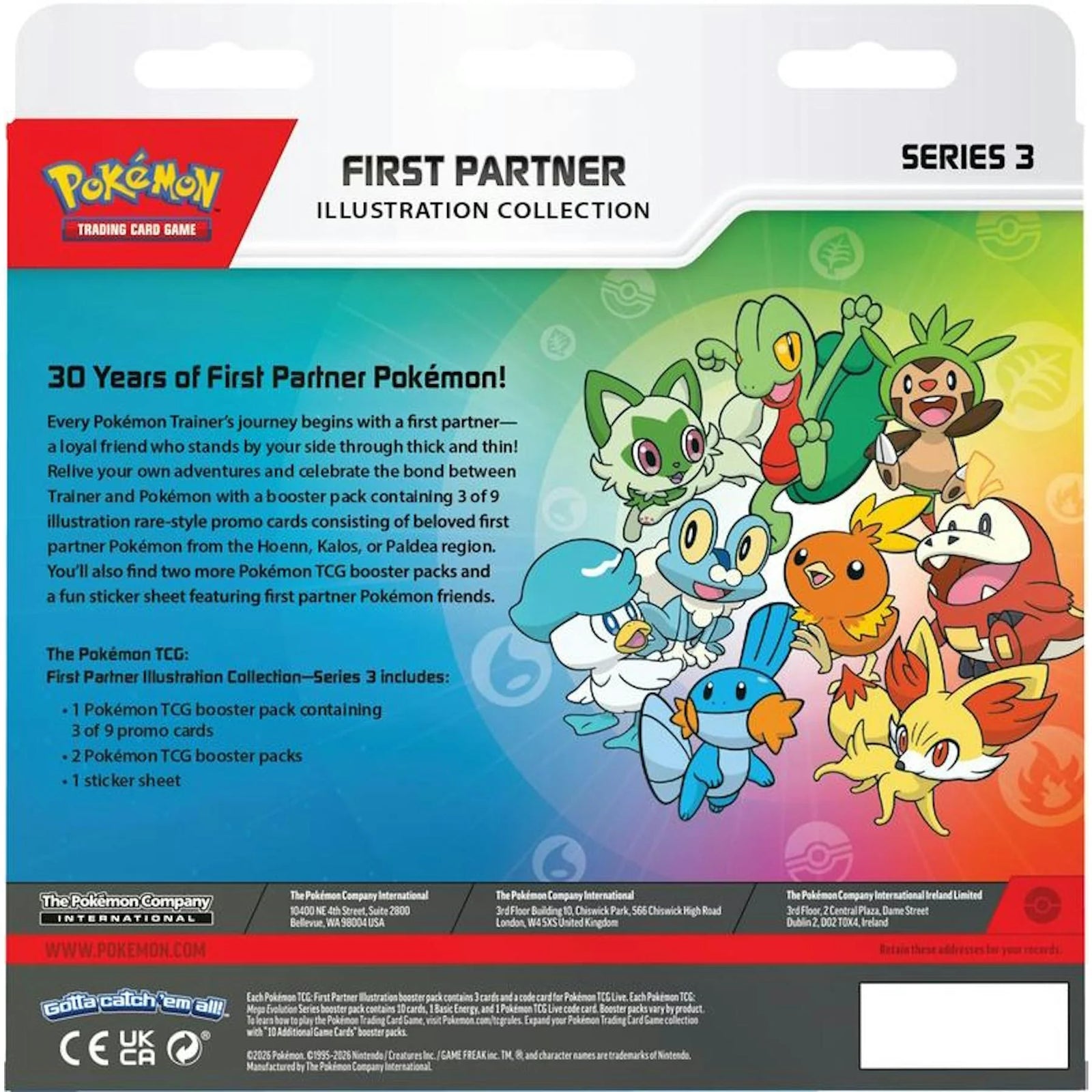 Pokemon First Partner Illustration Collection Series 3 | 6-Box Case (Ships Sealed Only)