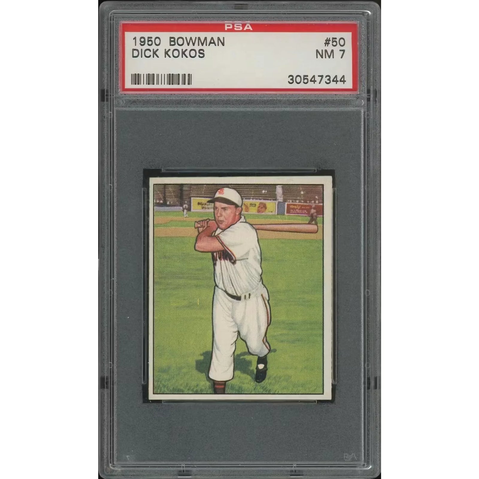 1950 Bowman Baseball #50 Dick Kokos | PSA 7 NM