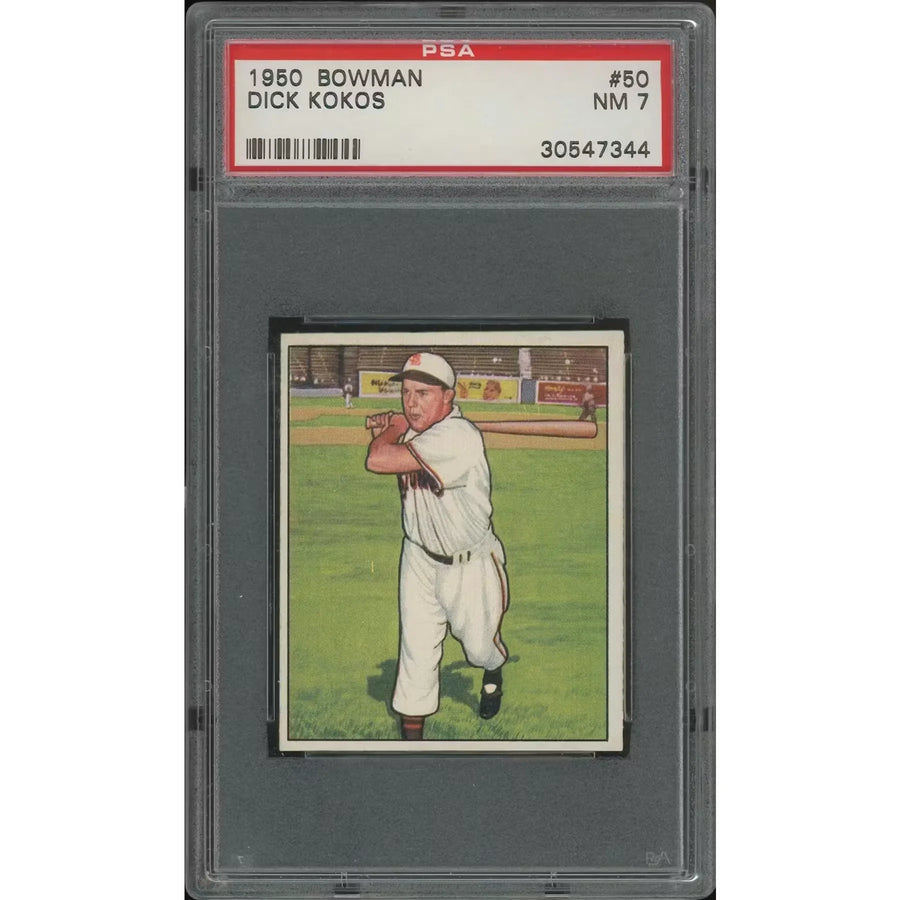 1950 Bowman Baseball #50 Dick Kokos | PSA 7 NM
