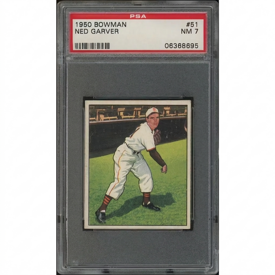 1950 Bowman Baseball Ned Garver #51 | PSA 7 NM