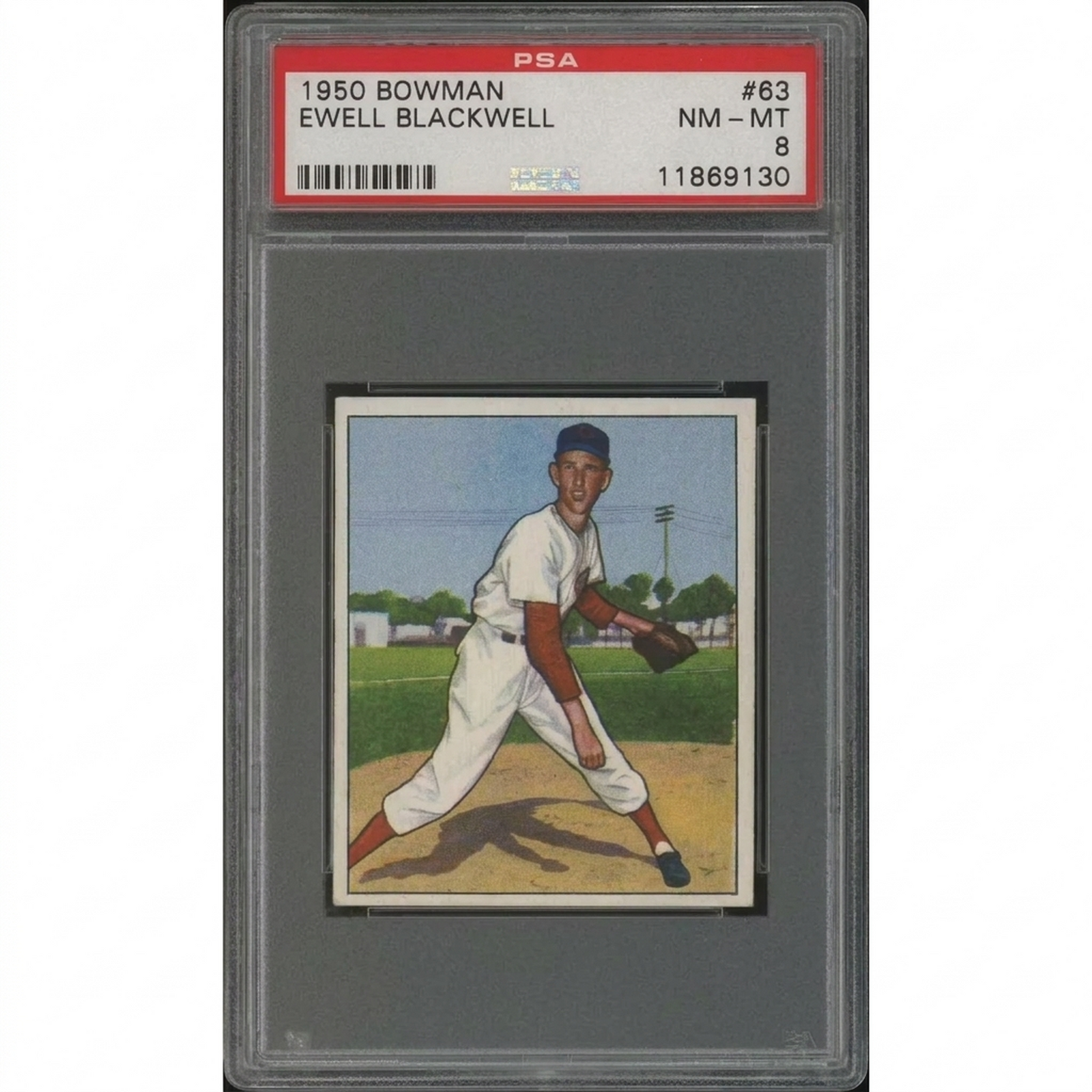 Ewell Blackwell 1950 Bowman Baseball Card #63 | PSA 8 NM-MT