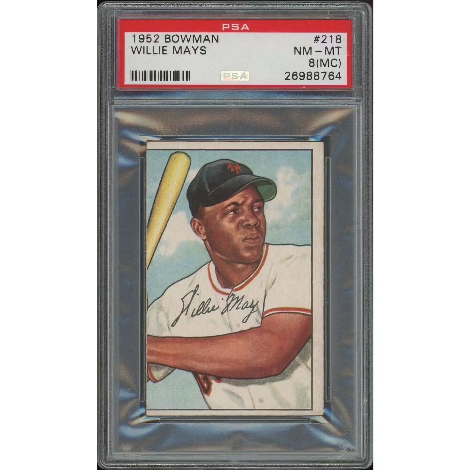 Willie Mays 1952 Bowman Baseball Card #218 | PSA 8 NM-MT