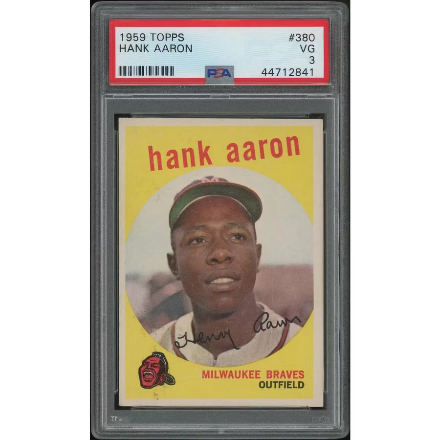 Hank Aaron 1959 Topps Baseball Card #380 | PSA 3 VG
