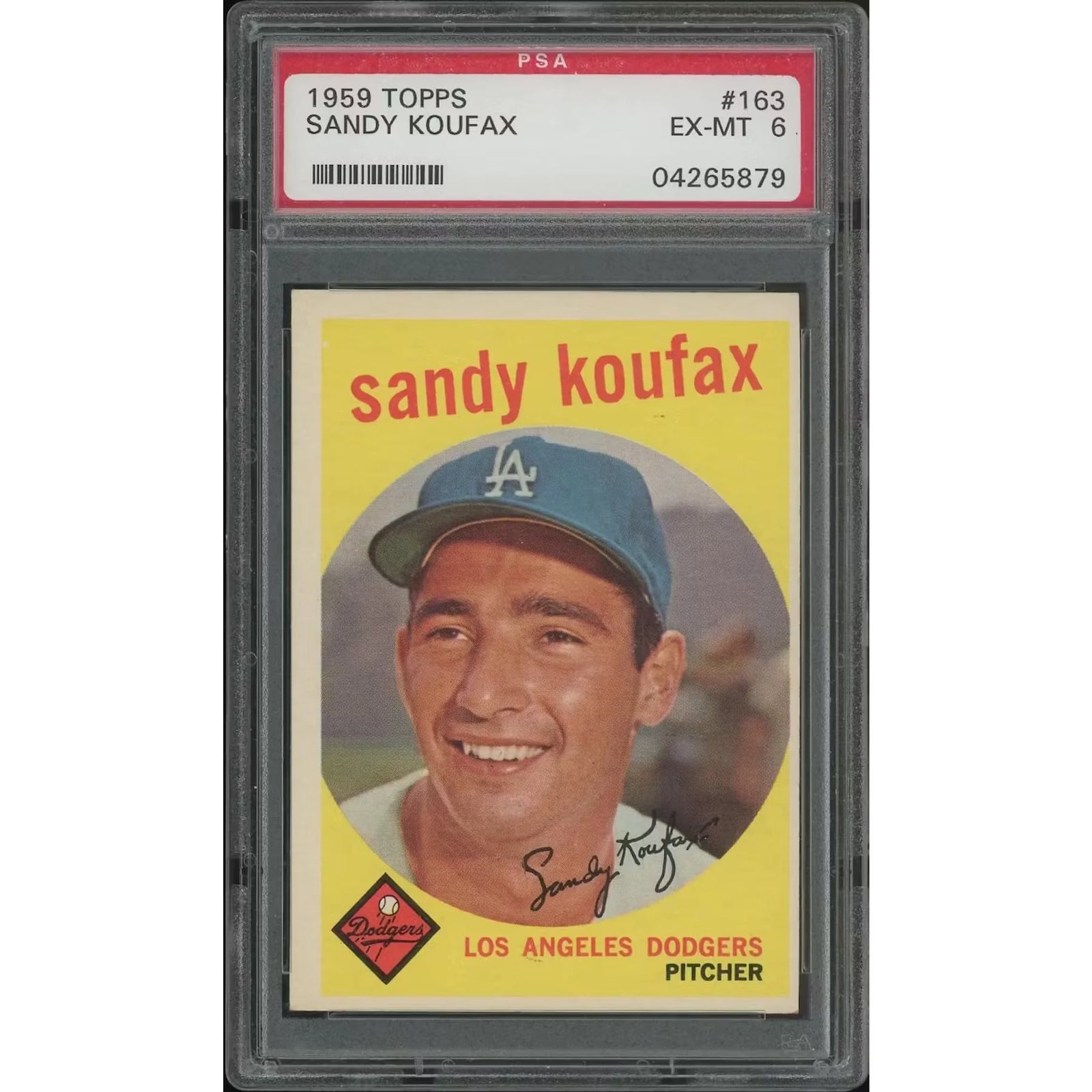 Sandy Koufax 1959 Topps Baseball Card #163 | PSA 6 EX-MT