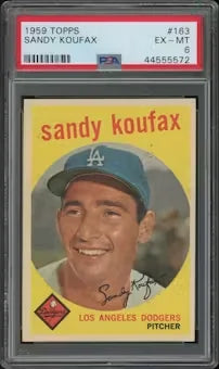 Sandy Koufax 1959 Topps Baseball Card #163 | PSA 6 EX-MT