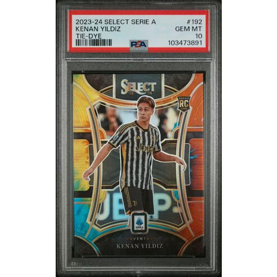 Kenan Yildiz 2023 Panini Select Serie A Tie-Dye Card #192 | PSA 10