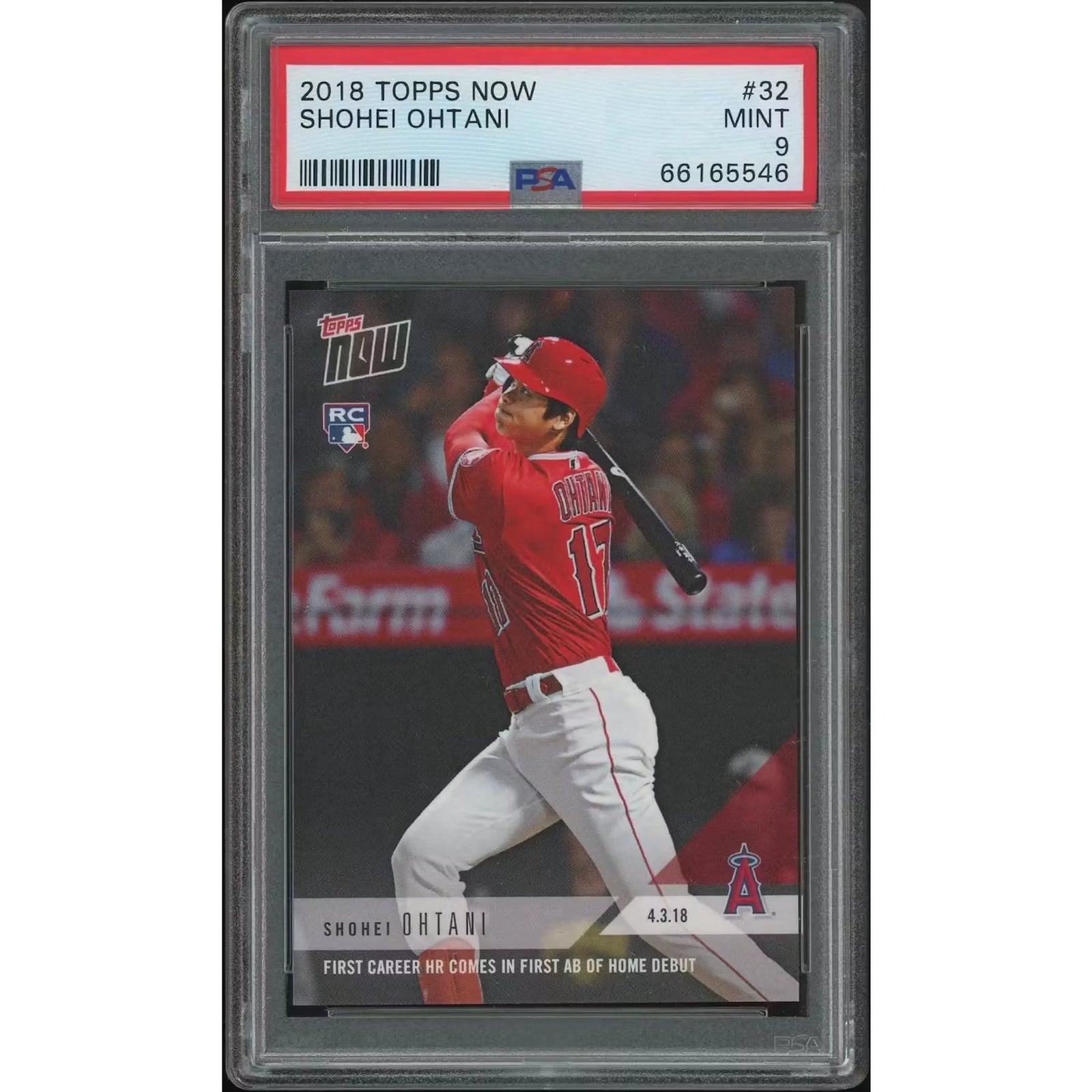 Shohei Ohtani 2018 Topps Now #32 Rookie Card | PSA 9 Mint