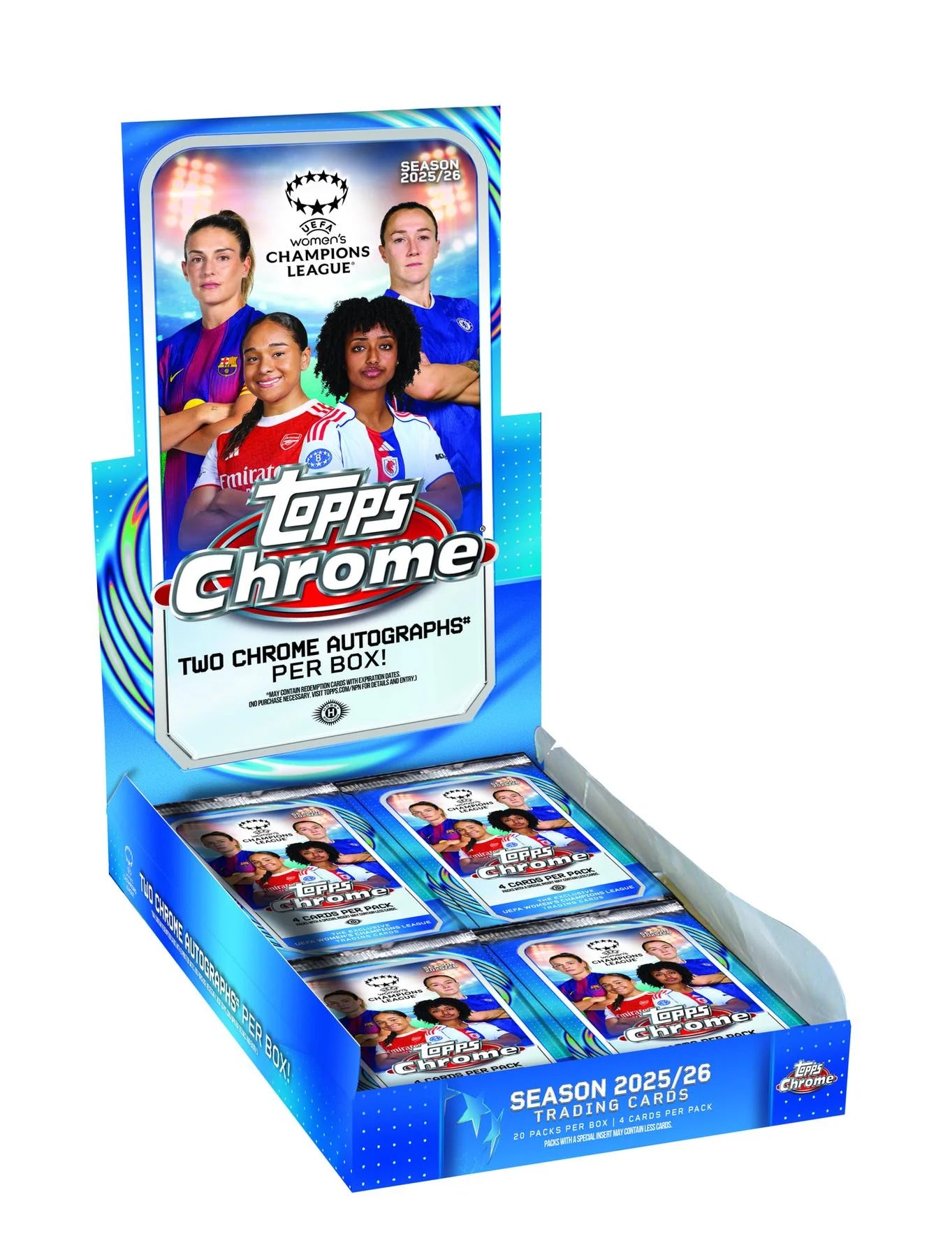 DRAFT - 2025/26 Topps Chrome Women's UEFA Champions League Hobby Box | Presell
